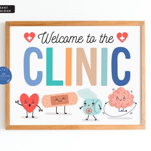 Printable Welcome to the Clinic Sign, School Health Office Poster Pediatric Clinic Decor Printable, Health Room, Custom School Nurse Gift