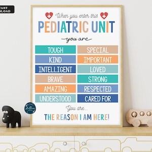 When you Enter This Pediatric Unit Sign Printable School Health Office Poster Pediatric Clinic Decor Printable Health Room School Nurse Gift