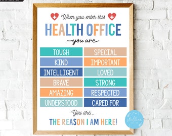 School Health Office Sign Printable: Pediatric Clinic Decor (Digital Download)