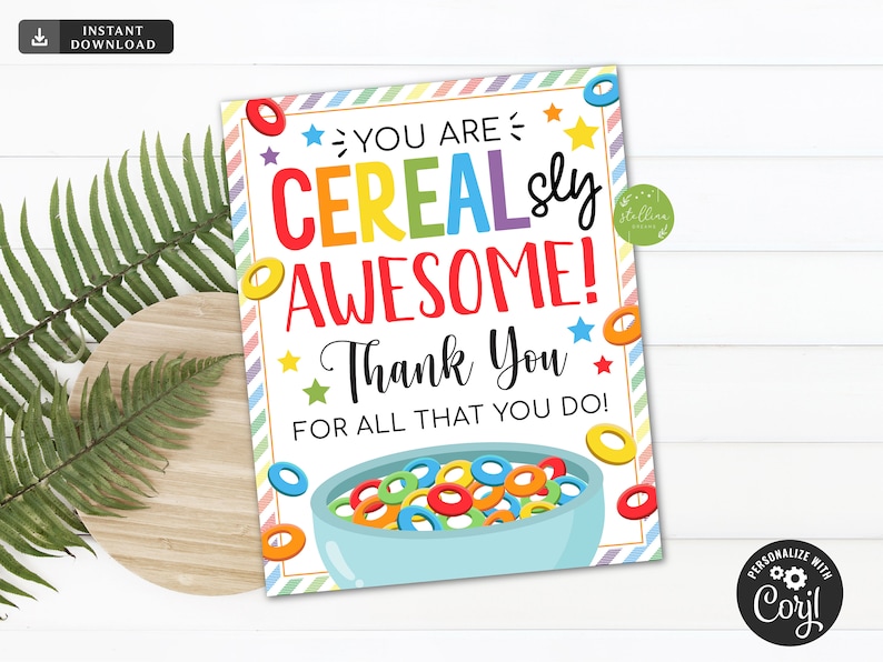 Teacher Appreciation Week Cereal Bar Printable Decora vrogue.co