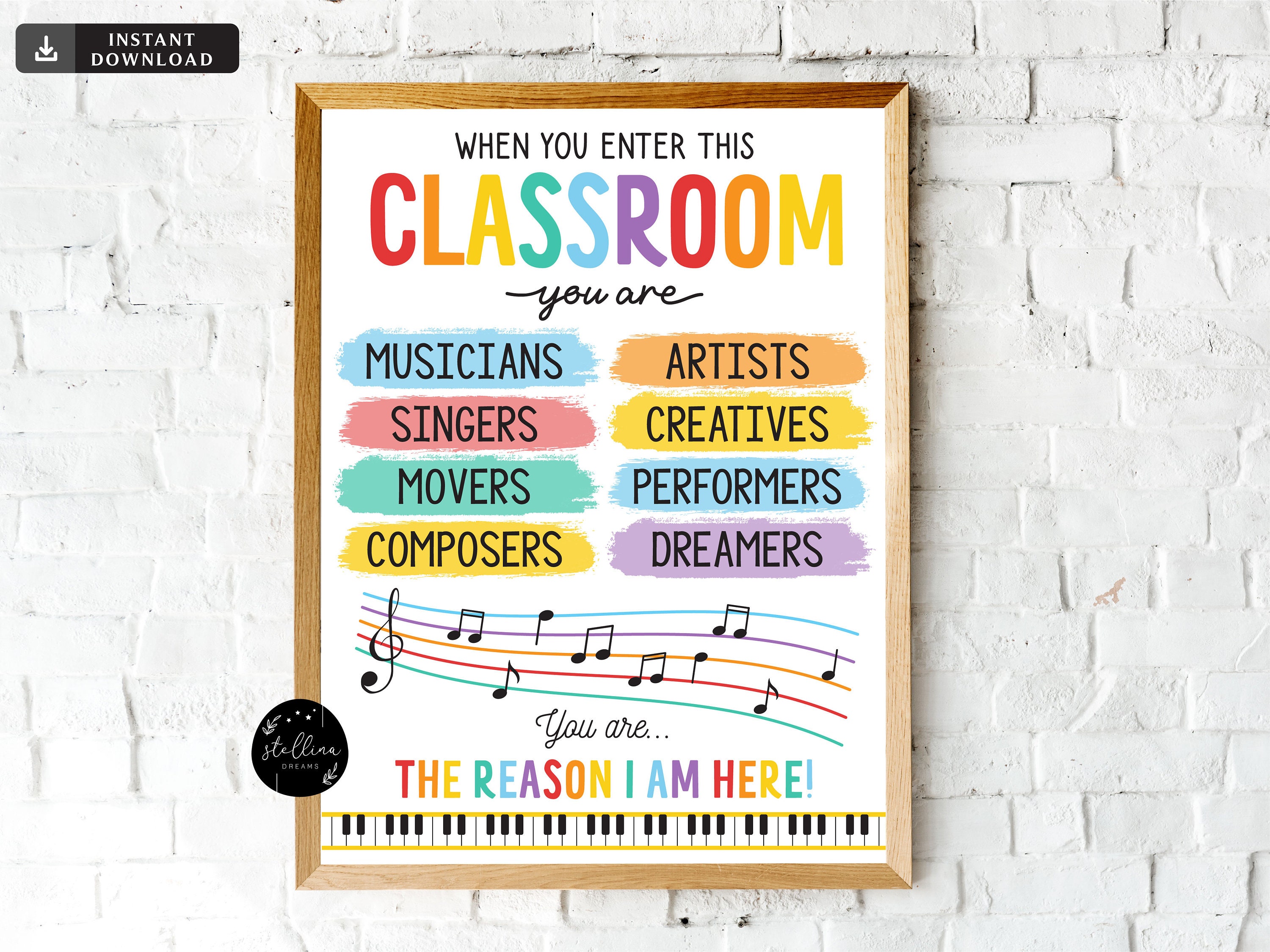 Music Teacher Classroom Printable Poster, Drama Teacher Performing Arts ...