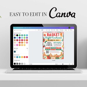 Christmas Basket Raffle Flyer Template: Editable Charity Fundraiser ...