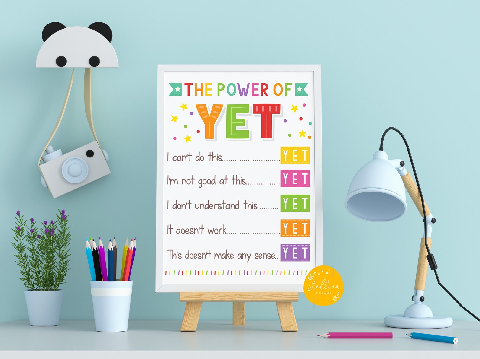 The Power of Yet Printable Poster Motivational Wall Art | Etsy