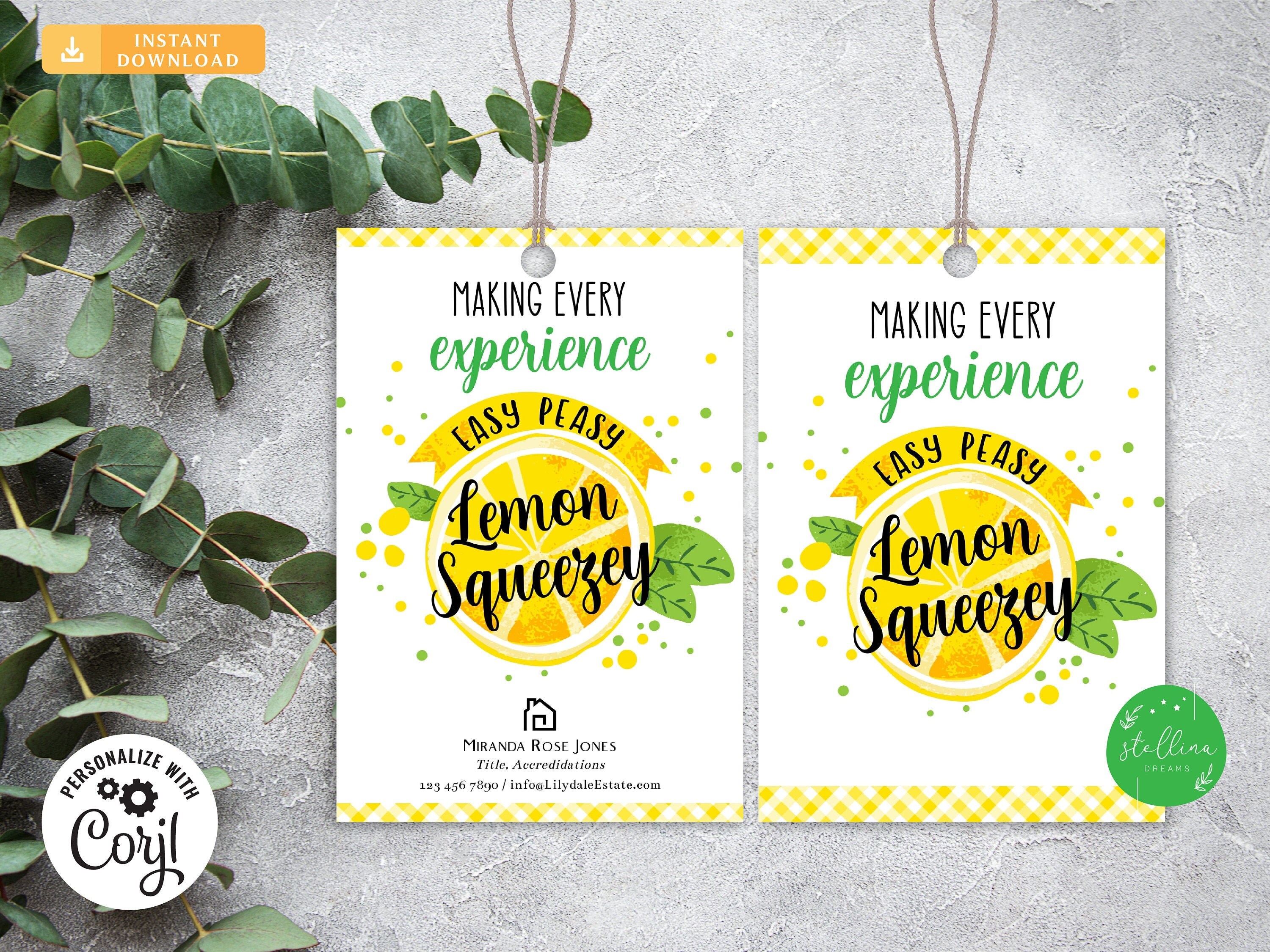 Realtor Summer Pop by Tags Lemonade Real Estate Pop by Tag Etsy