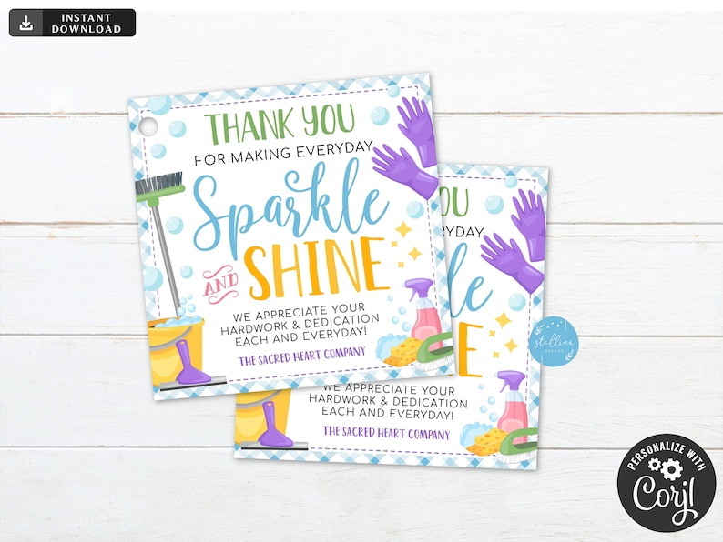 Editable Housekeeping Appreciation Week Gift Tag Housekeeper Etsy