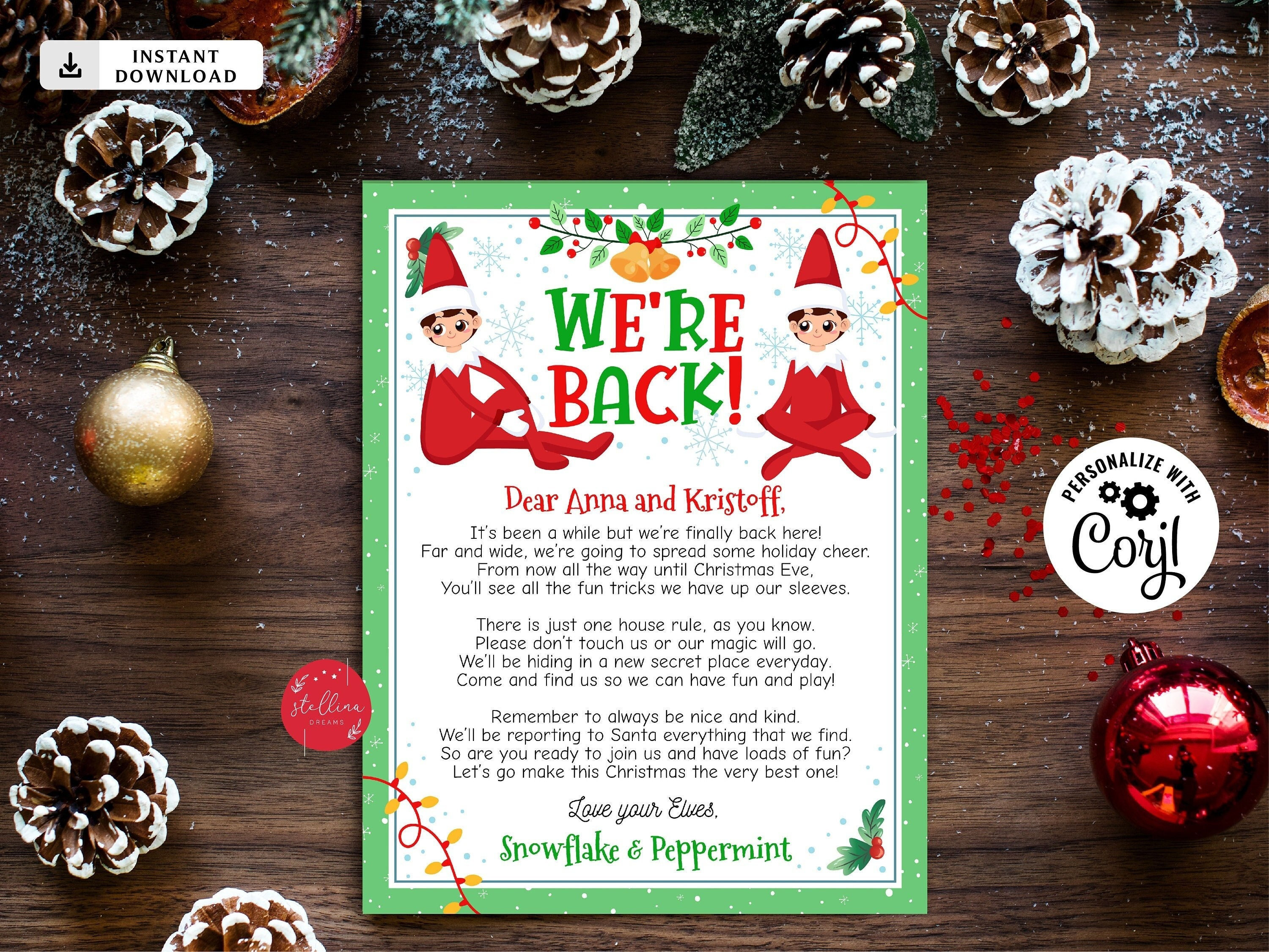 EDITABLE Elf Letter Hello From the Elves Letter for Kids - Etsy Australia