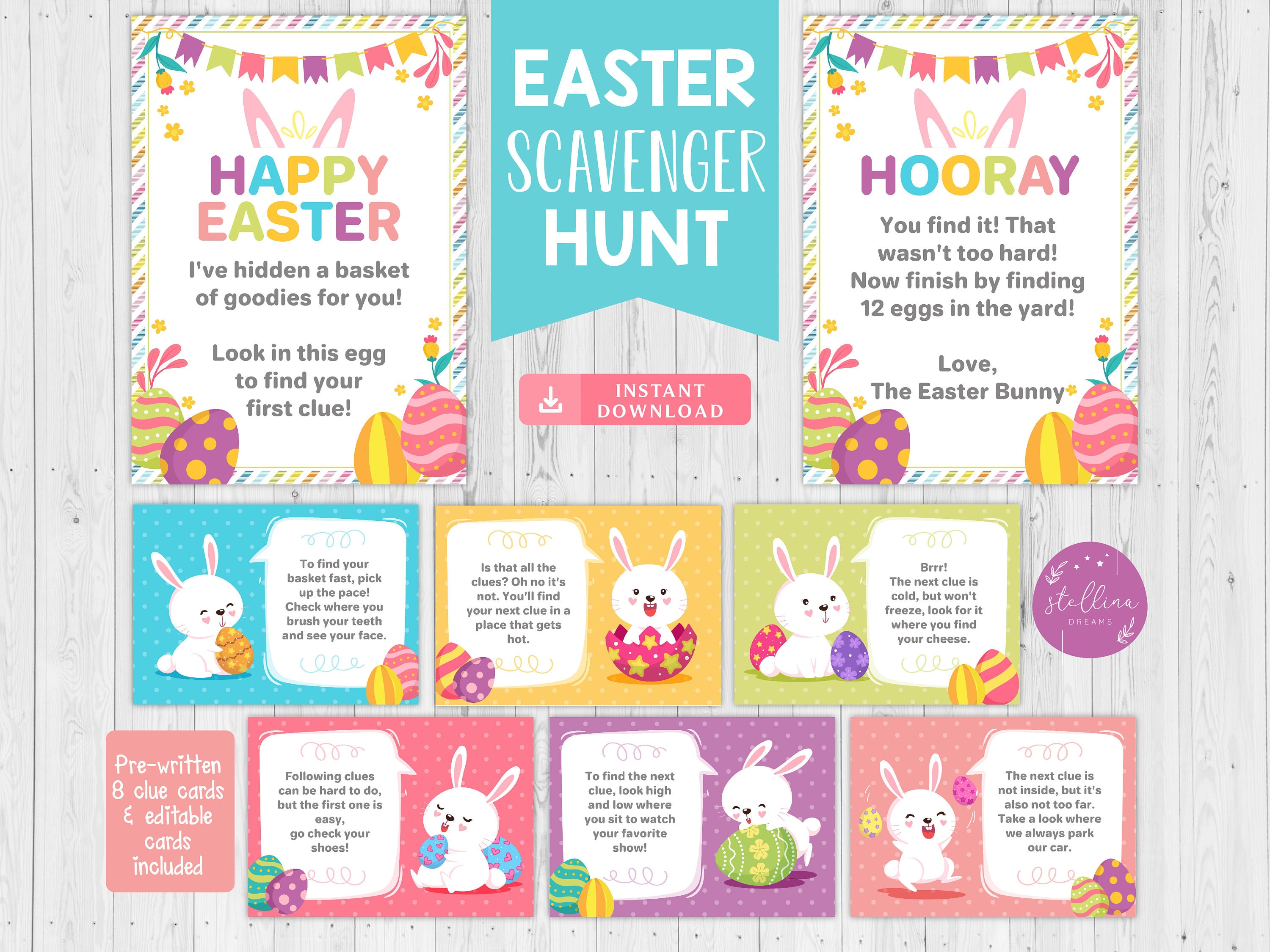 Easter Egg Hunt Printables Easter Scavenger Hunt Easter - Etsy