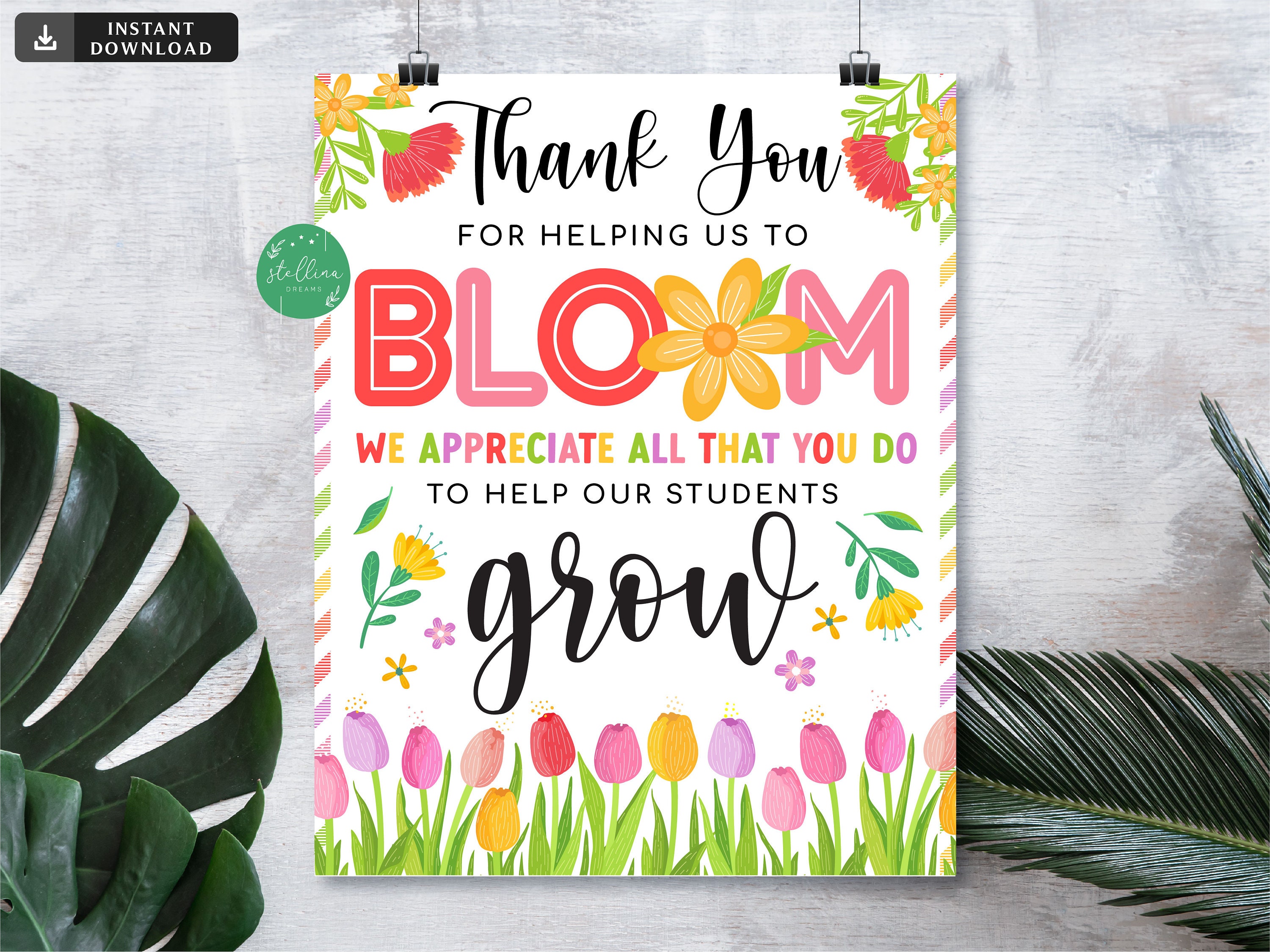 Thank You For Helping Us Bloom - Personalized Birth Flower Mom
