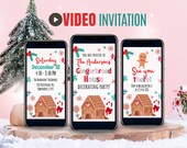 Gingerbread House Decorating Party Invitation | Animated Holiday Evite | Christmas Party Video Invite | Canva Template