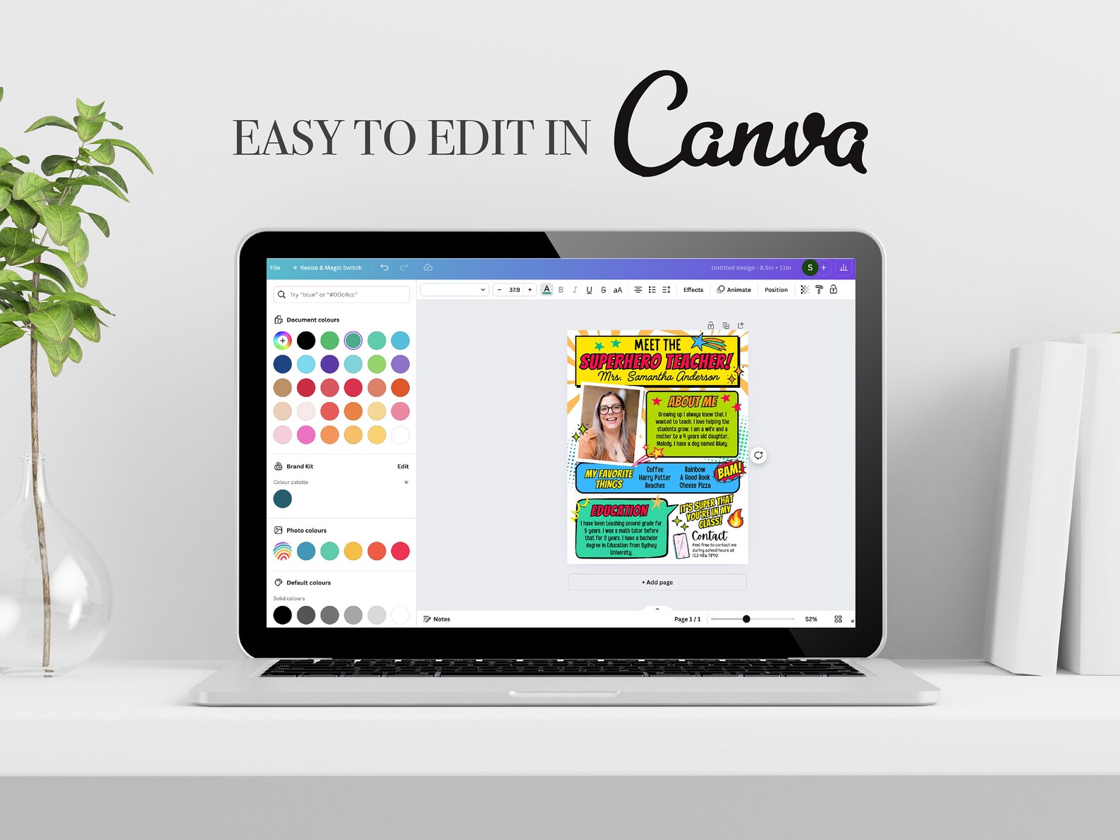 Editable Meet the Teacher Superhero Theme Classroom Newsletter Flyer ...