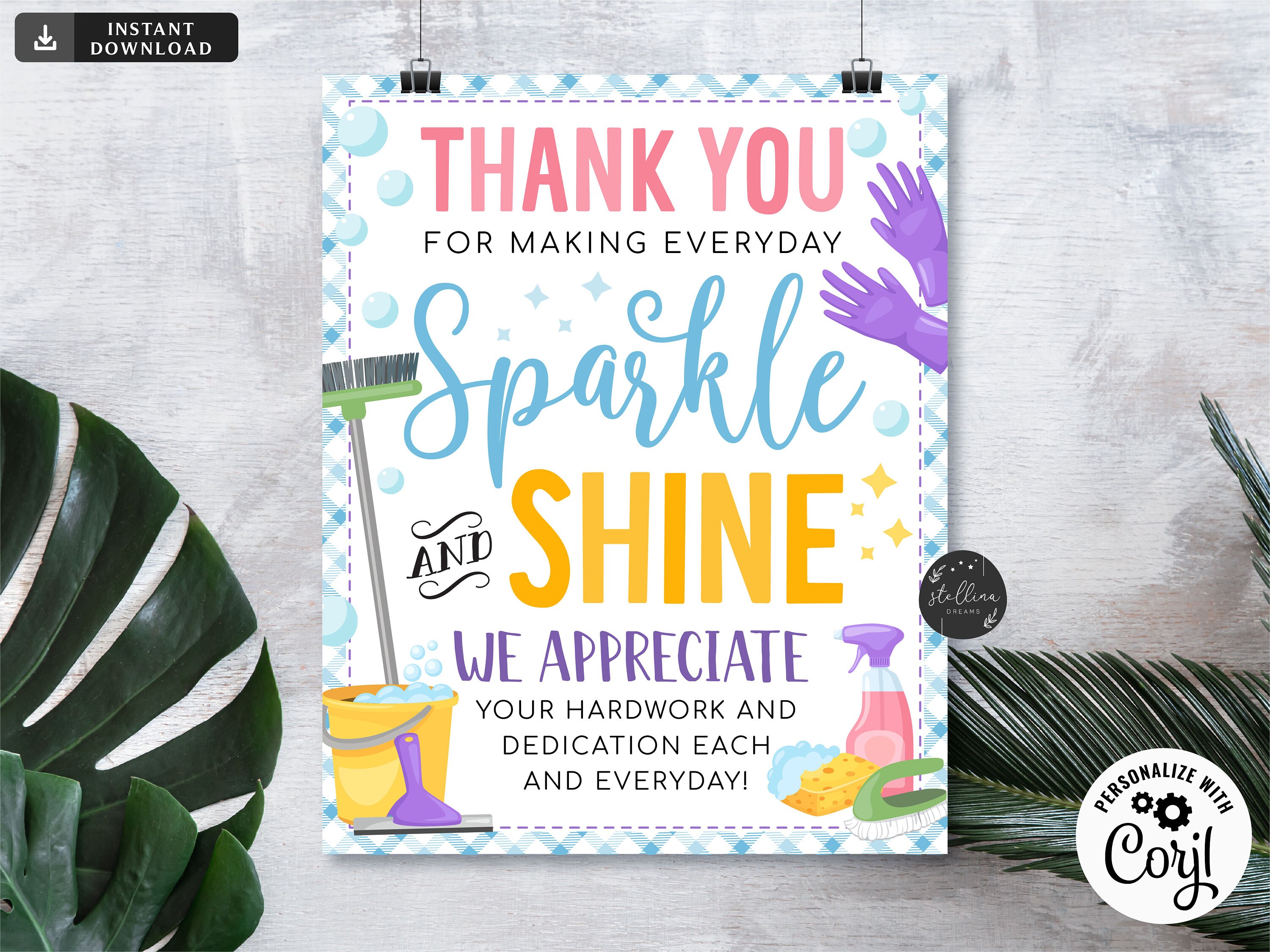 Housekeeping Appreciation Week Sign Housekeeper Thank You Gift School ...