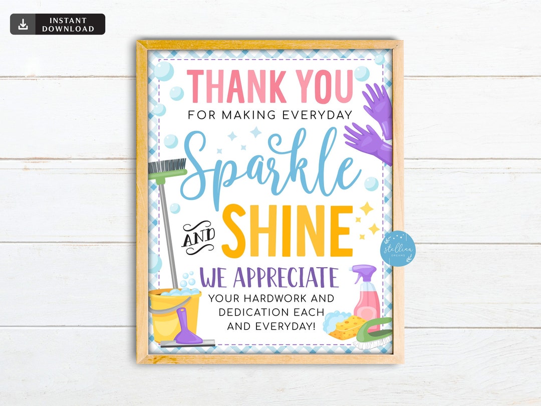 Housekeeping Appreciation Week Sign Housekeeper Thank You Gift School
