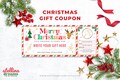 Christmas Coupon Template, Editable Canva Gift Voucher, Printable Holiday Tickets, Gift Certificate