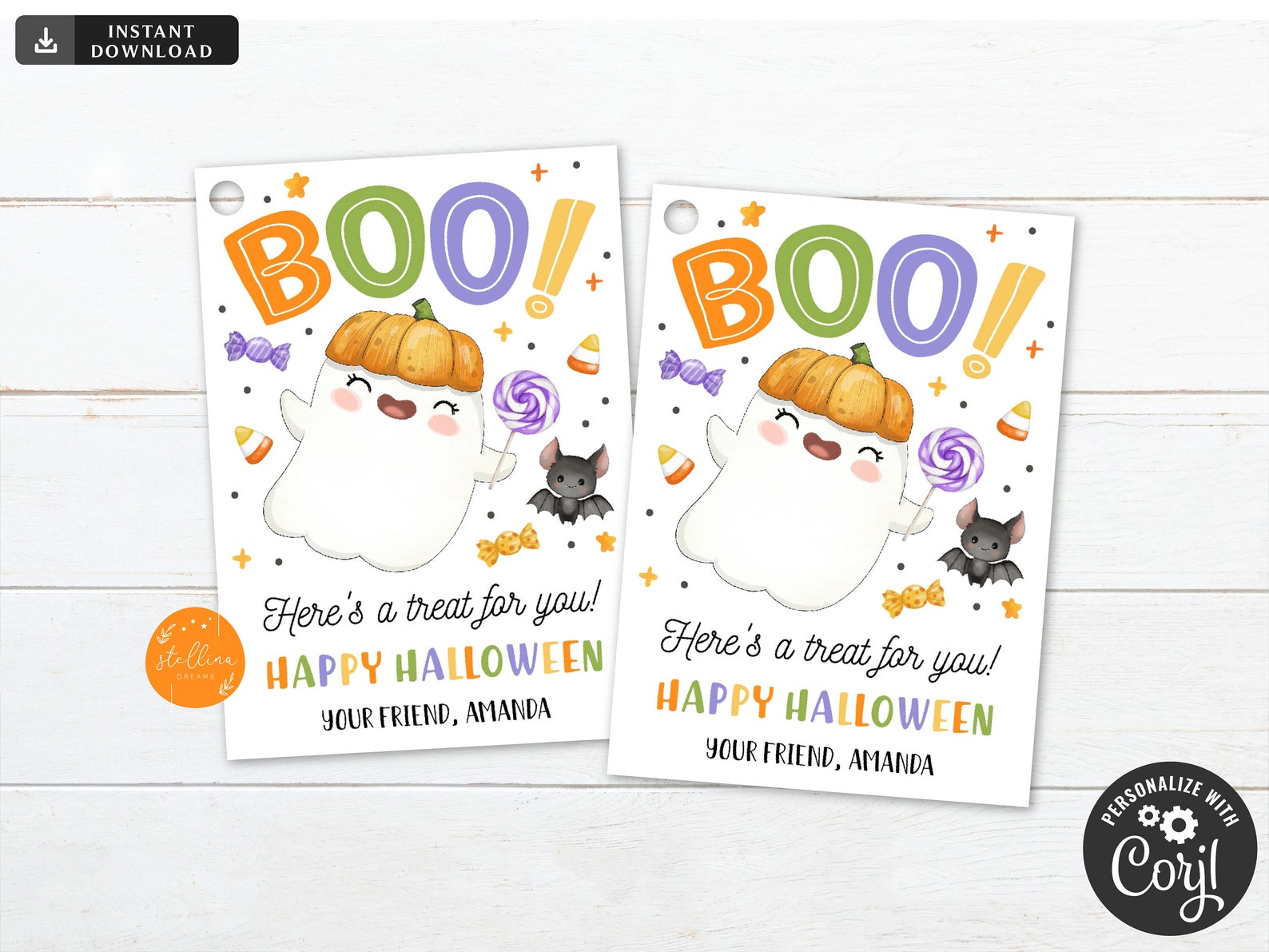 Hashtag Boo Tag Boo Gift Tags Halloween Favor Tags Costume Party Trick or Treat Favor ...