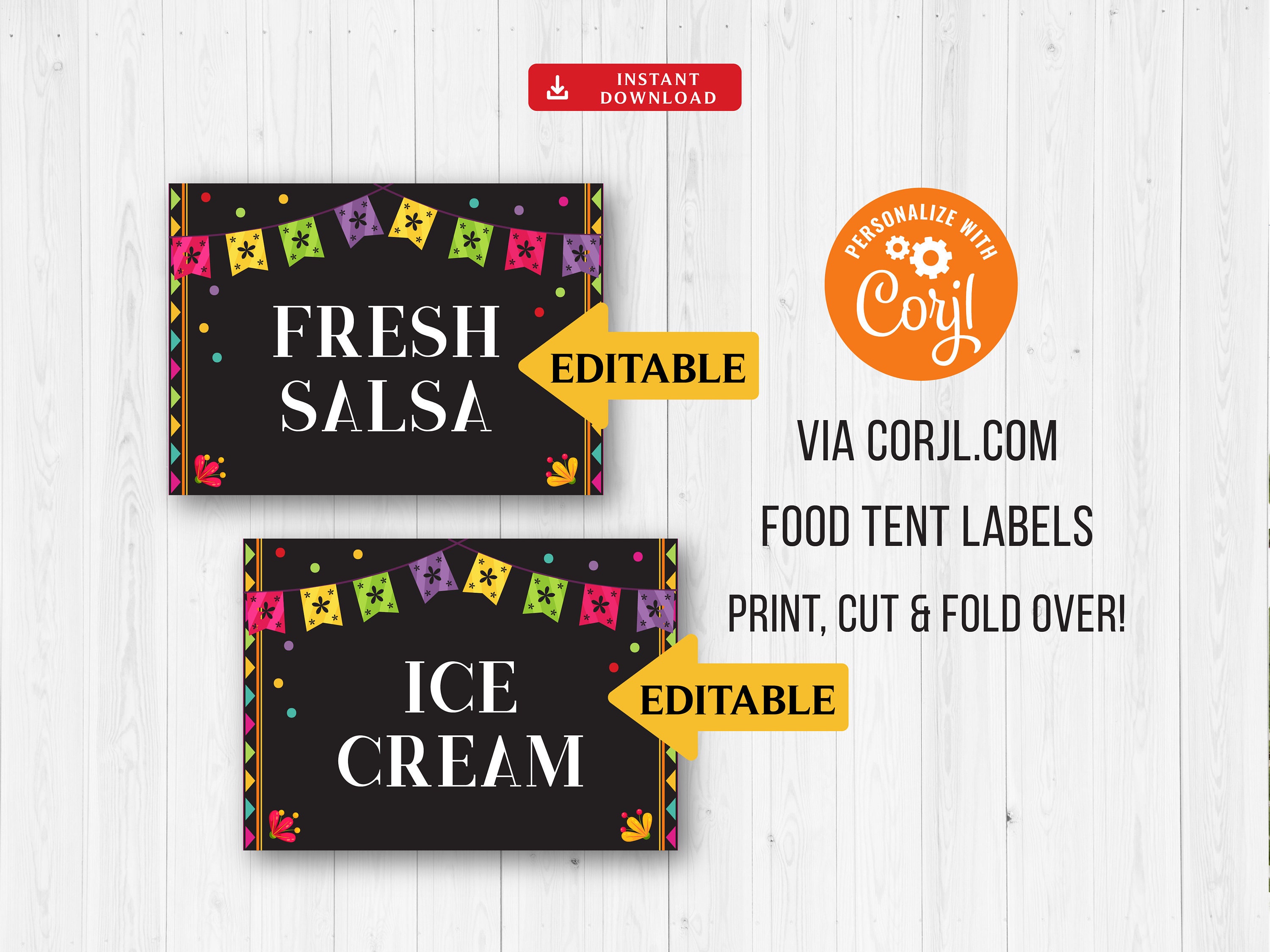 Editable Fiesta Signs Printable Mexican Theme Party Decor - Etsy Australia