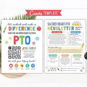 Editable PTA PTO Recruitment Template Bundle: School Event Flyers ...