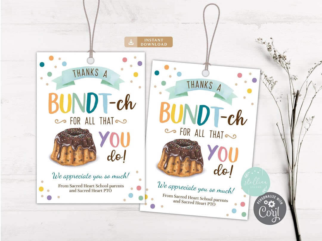 Free Printable Bundt Cake Tags Free Printable Bundt Cake Tags