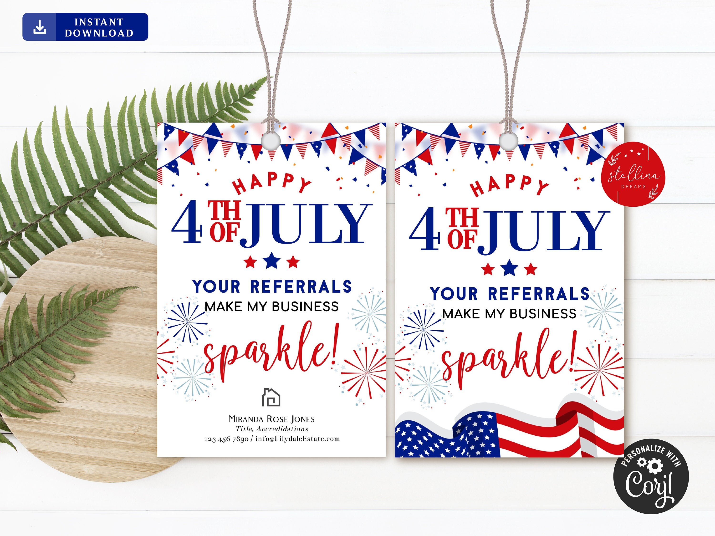 Editable Fourth of July Pop by Tags Realtor, Firework Summer Real Est…