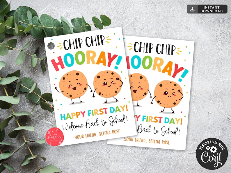 Back to School Printable, EDITABLE First Day of School Teacher Cookie ...