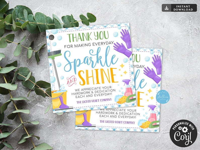 Editable Housekeeping Appreciation Week Gift Tag Housekeeper Etsy