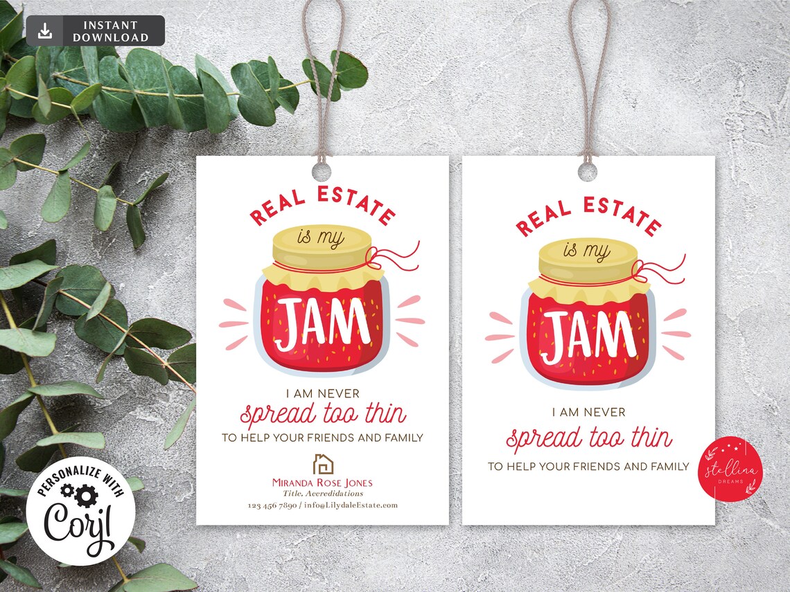 Real Estate is my Jam Pop by Tags Realtor Referral Printable Etsy