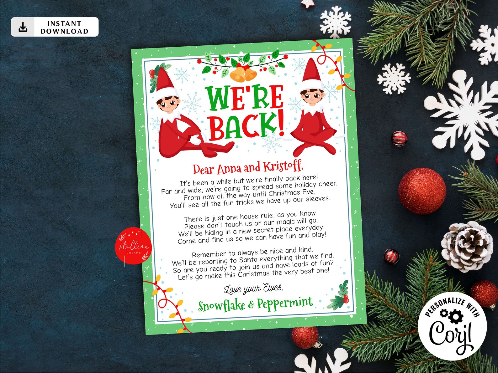 EDITABLE Elf Letter Hello From the Elves Letter for Kids - Etsy Australia
