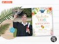 Editable Luau Graduation Invitation with Photo, Printable College Graduate Tropical Invite, High School Senior Graduate INSTANT DOWNLOAD product logo