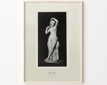 Baccante Printable Art Bacchus Priestess Ancient Statue Vintage Photo Art Print Classic Roman Mythology Sculpture Wall Art Maenad Dionysus