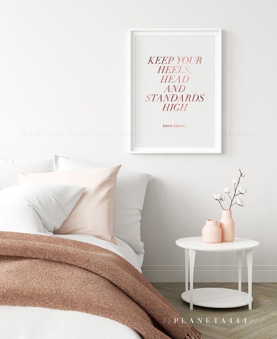 Keep Your Heels Head and Standards High Printable Coco Chanel 