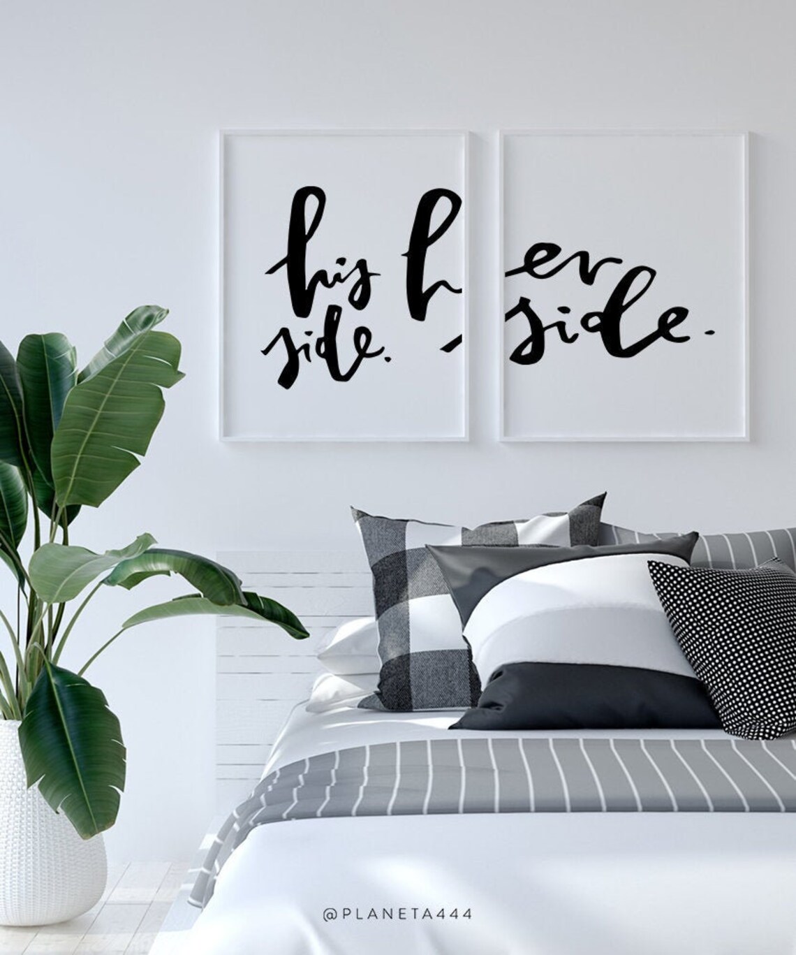 His Side Her Side Printable Set Of 2 Bedroom Printable Etsy