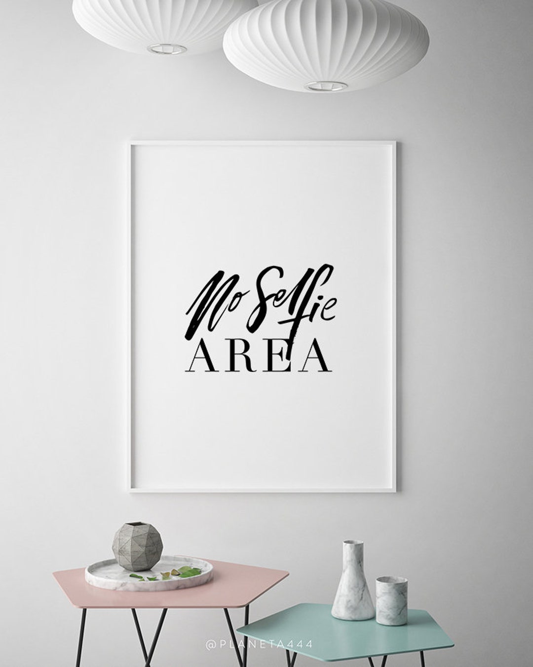 No Selfie Area Printable Poster, Bathroom Decor Digital Art Print, No ...