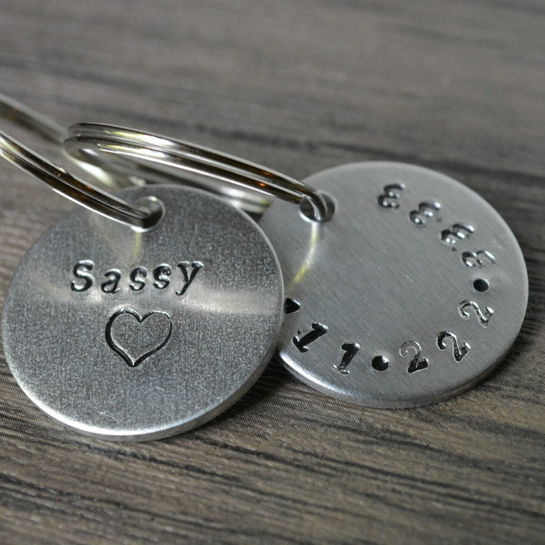 Personalized PetDog Tag brass aluminum dog tag Hand Stamped Pet ID Tag Engraved Dog Tag Dog Collar Tag Hand-stamped Pet Tag