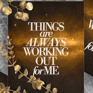 High Vibrations Art Abraham Hicks Printable Poster Manifest It DIGITAL | Things Are Always Working Out Spiritual Print Manifestation Poster
