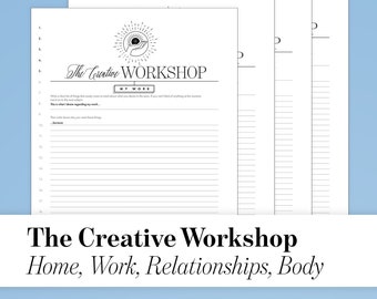 Creative Workshop Abraham Hicks Template, Law of Vibration PRINTABLE Sheets A4 US Letter, Set of 4 Law of Attraction Exercises for Writing