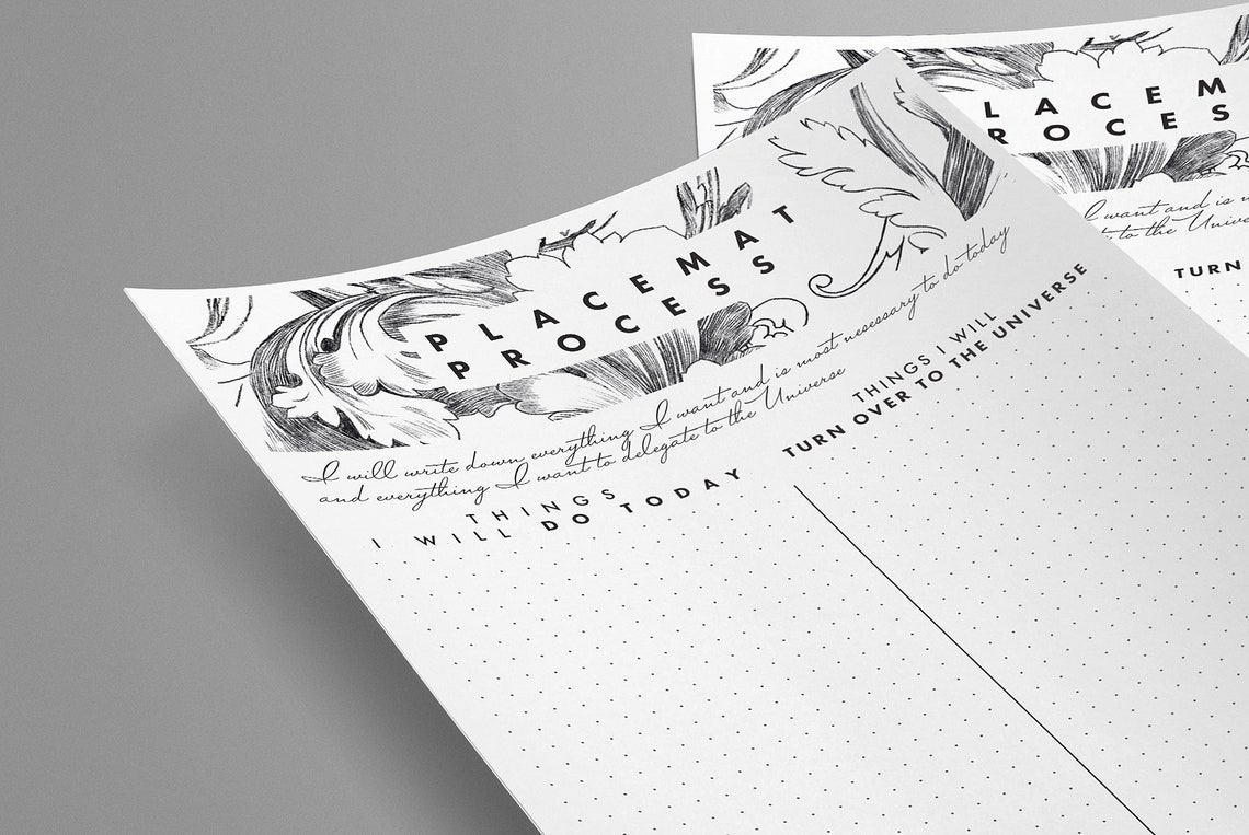 Abraham Hicks Placemat Process PRINTABLE A4 Abraham Process Etsy Canada