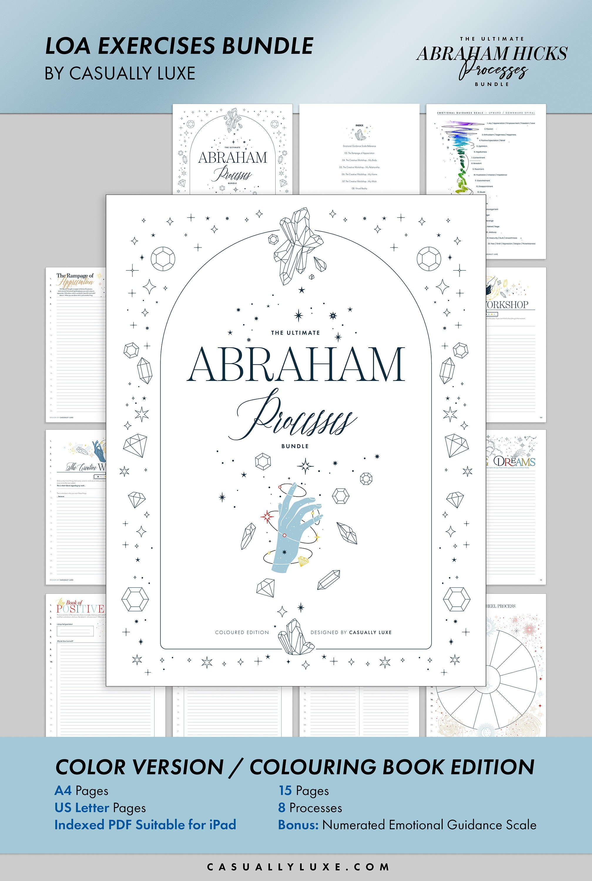 Abraham Hicks Workbook Printable PDF Journaling, Worksheets Bundle