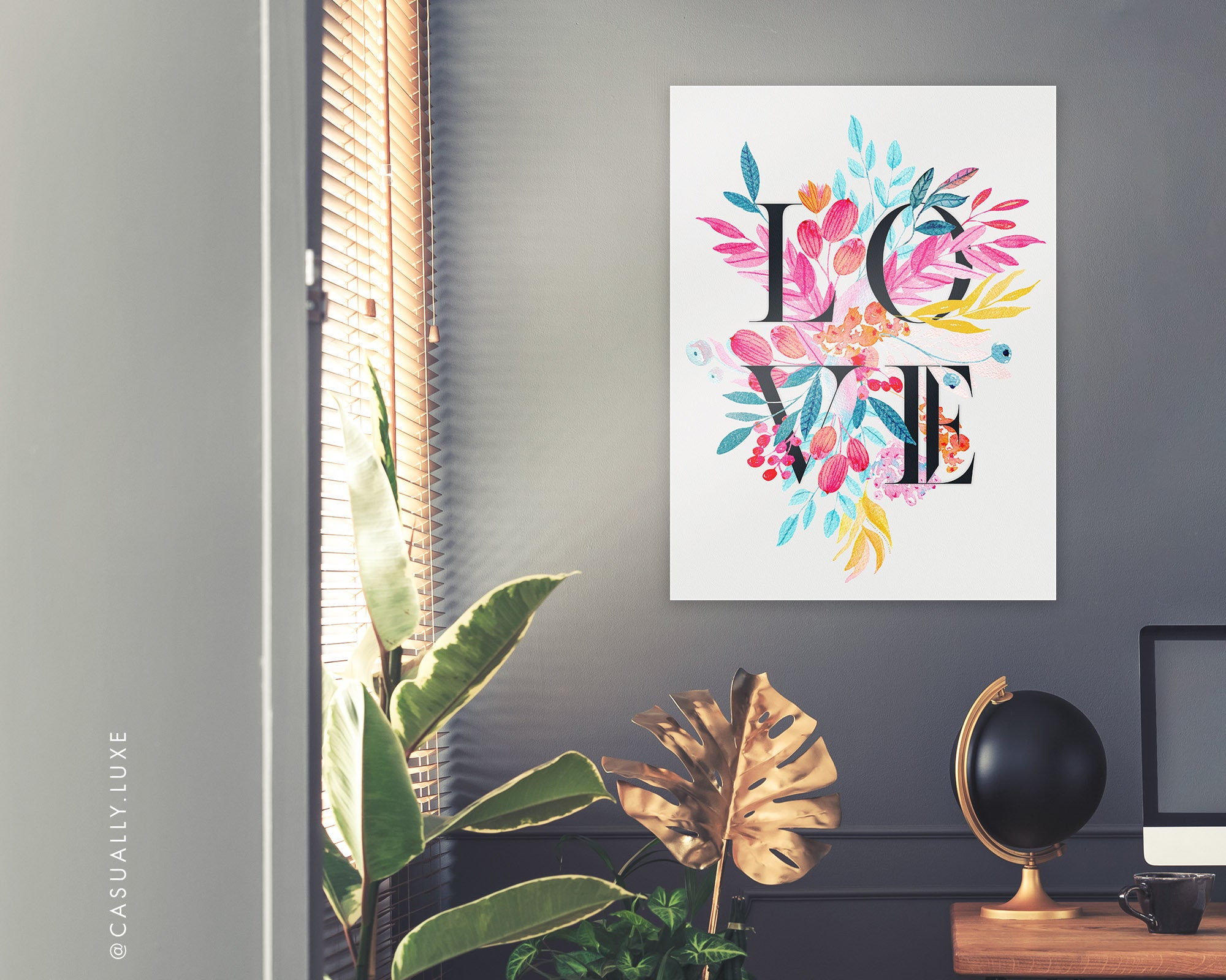 LIEBE Druckbare Wandkunst Zitat Zimmer Dekor inspirierende | Etsy