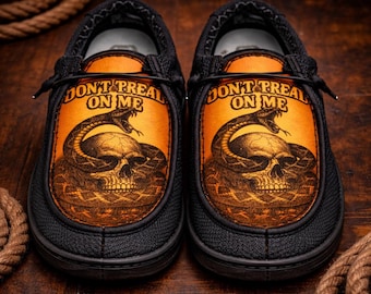 Hey Dudes personalizado - Cuero genuino grabado con láser y aerografiado - No me pisen