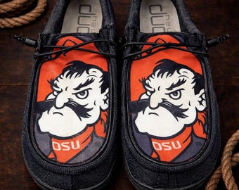 HEY DUDE Ohio State University Custom Ohio Dude Shoes - Perfect Christmas Gift, Gift for  main image 4