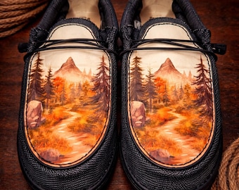 Custom Leather Top Hey Dudes - Forrest