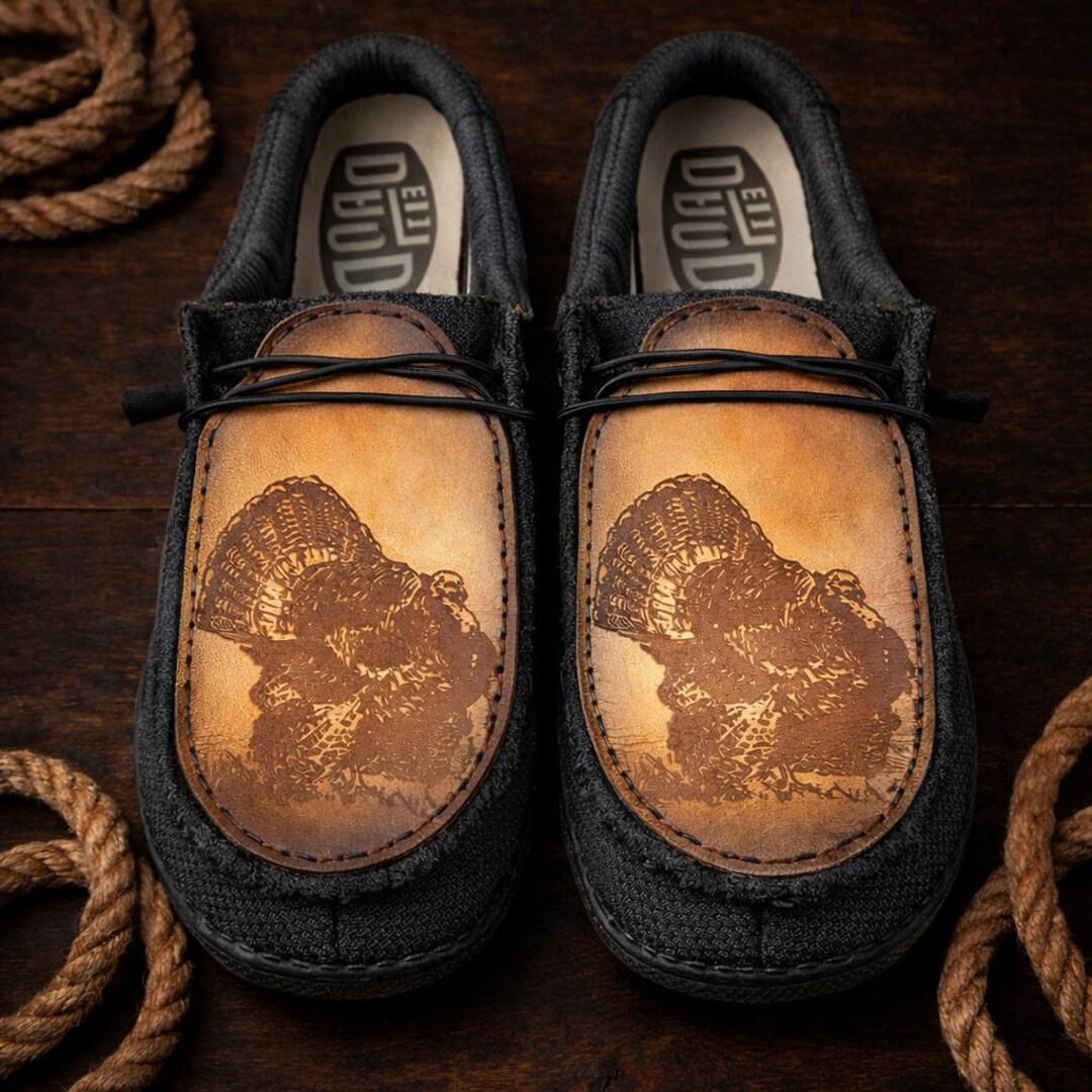 Custom Leather Top Hey Dudes - Turkeys - Etsy