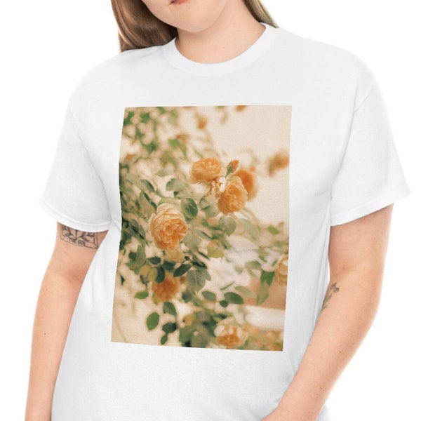 Floral Academia Graphic Womens White tshirt | Cottagecore Tshirt | Floral TShirt for women | Vintage Tshirt CelestesStudio©