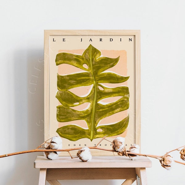 PALM LEAF Wall Prints / Plant Art Prints / Boho Art Prints / Living Room Art Print / DIGITAL Download / Celestes.Studio©