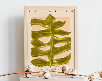 Impresiones de pared PALM LEAF / Impresiones de arte vegetal / Impresiones de arte boho / Impresión de arte de sala de estar / Descarga DIGITAL / Celestes.Studio©