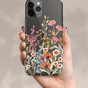 WILDFLOWER iPhone 15 Case Clear / Celestes.Studio© / Floral iPhone 15 Case Clear / iPhone 14 Pro Max Case Clear / iPhone 14 Plus Case Floral