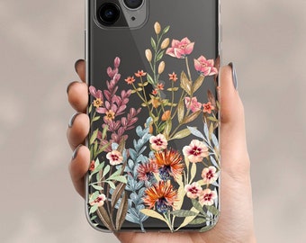 WILDFLOWER iPhone 15 Case Clear / Celestes.Studio© / Floral iPhone 15 Case Clear / iPhone 14 Pro Max Case Clear / iPhone 14 Plus Case Floral