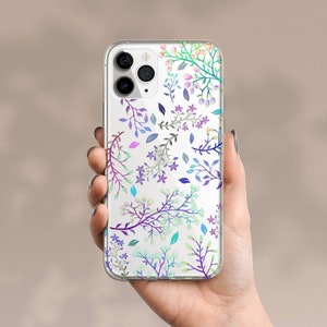 PURPLE iPhone 15 Pro Case Floral Celestes.Studio© Best iPhone 15 Cases, Deep Purple iPhone 14 Pro Case/ Wildflower Print iPhone Cases