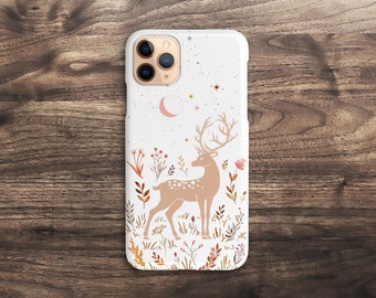 iPhone 15 Case, iPhone 13 Pro Case, DEER  White Easter Gifts, White Celestes.Studio©, Children's Floral, Kids iPhone 14 Case