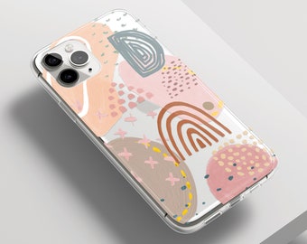 ABSTRACT iPhone 15 Case Clear / Celestes.Studio© / Pastel Pale iPhone 14 Case Clear / Best Phone Cases For New Starlight iPhone 14 Pro