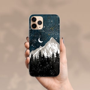 PERSONALIZED iPhone 14 Pro Case Clear / Celestes.Studio© / Mountain Art iPhone 14 Pro Max Case Clear / Winter Mountain iPhone 15 Case Clear